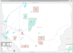Churchill County, NV Wall Map Premium Style 2024