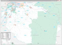 Clackamas County, OR Wall Map Premium Style 2024