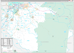 Clackamas County, OR Wall Map Premium Style 2026
