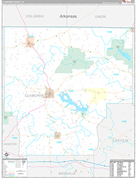 ClaiborneParish (County), LA Wall Map Premium Style 2026