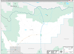 Clark County Wall Map Premium Style 2026