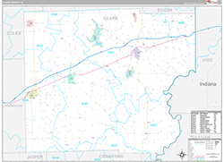Clark County Wall Map Premium Style 2026