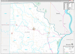 Clark County Wall Map Premium Style 2026