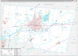 Clark County Wall Map Premium Style 2026