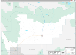 Clark County, ID Wall Map Premium Style 2024