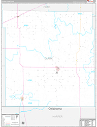 Clark County, KS Wall Map Premium Style 2026