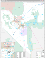 Clark County, NV Wall Map Premium Style 2024