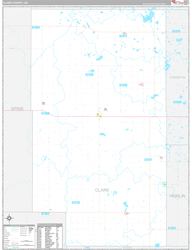 Clark County, SD Wall Map Premium Style 2024