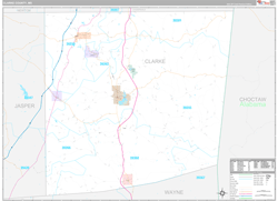 Clarke County, MS Zip Code Map