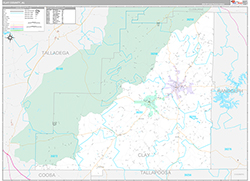 Clay County Wall Map Premium Style 2026