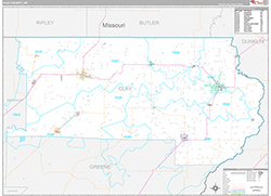 Clay County Wall Map Premium Style 2026