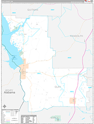 Clay County Wall Map Premium Style 2026