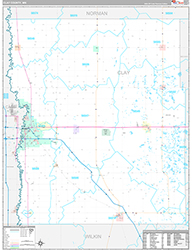 Clay County Wall Map Premium Style 2026