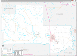 Clay County Wall Map Premium Style 2026