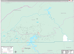 Clay County Wall Map Premium Style 2026