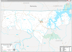 Clay County Wall Map Premium Style 2026
