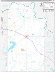 Clay County Wall Map Premium Style 2026