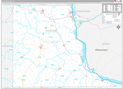 Clayton County Wall Map Premium Style 2026