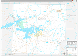 Cleburne County Wall Map Premium Style 2026