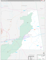 Cleburne County, AL Zip Code Map