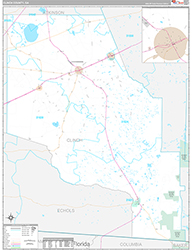 Clinch County Wall Map Premium Style 2026
