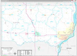 Clinton County Wall Map Premium Style 2026
