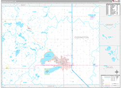 Codington County Wall Map Premium Style 2026