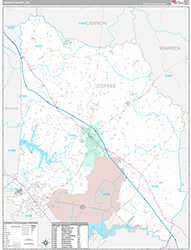 Coffee County Wall Map Premium Style 2026