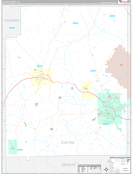 Coffee County, AL Zip Code Map