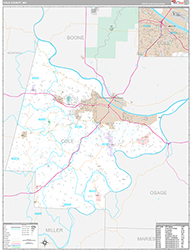 Cole County Wall Map Premium Style 2026