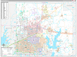 Collin County, TX Wall Map Premium Style 2026