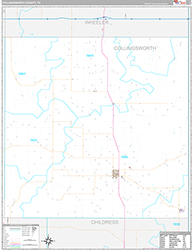 Collingsworth County Wall Map Premium Style 2026