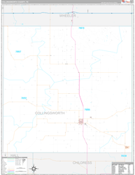 Collingsworth County, TX Zip Code Map