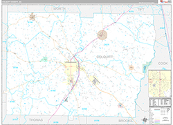 Colquitt County Wall Map Premium Style 2026