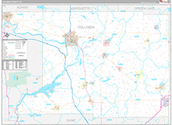Columbia County Wall Map Premium Style 2026