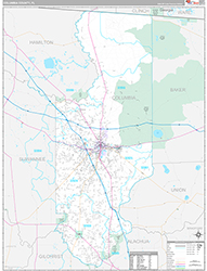 Columbia County, FL Wall Map Premium Style 2026