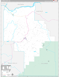Columbia County, WA Wall Map Premium Style 2026