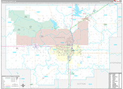 Comanche County Wall Map Premium Style 2026