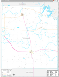 Concho County Wall Map Premium Style 2026