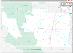 Conejos County Wall Map Premium Style 2026