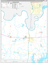 Cooke County Wall Map Premium Style 2026