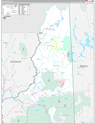 Coos County Wall Map Premium Style 2026