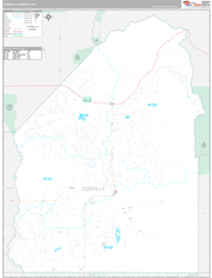 Costilla County, CO Wall Map Premium Style 2024