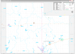 Cottonwood County, MN Wall Map Premium Style 2024
