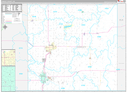 Cowley County, KS Wall Map Premium Style 2026