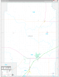 Craig County, OK Wall Map Premium Style 2024