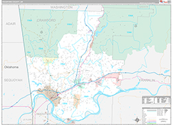 Crawford County Wall Map Premium Style 2026
