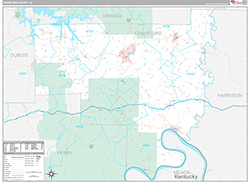 Crawford County Wall Map Premium Style 2026