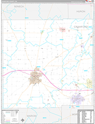 Crawford County Wall Map Premium Style 2026