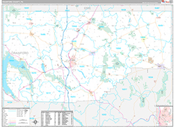 Crawford County Wall Map Premium Style 2026